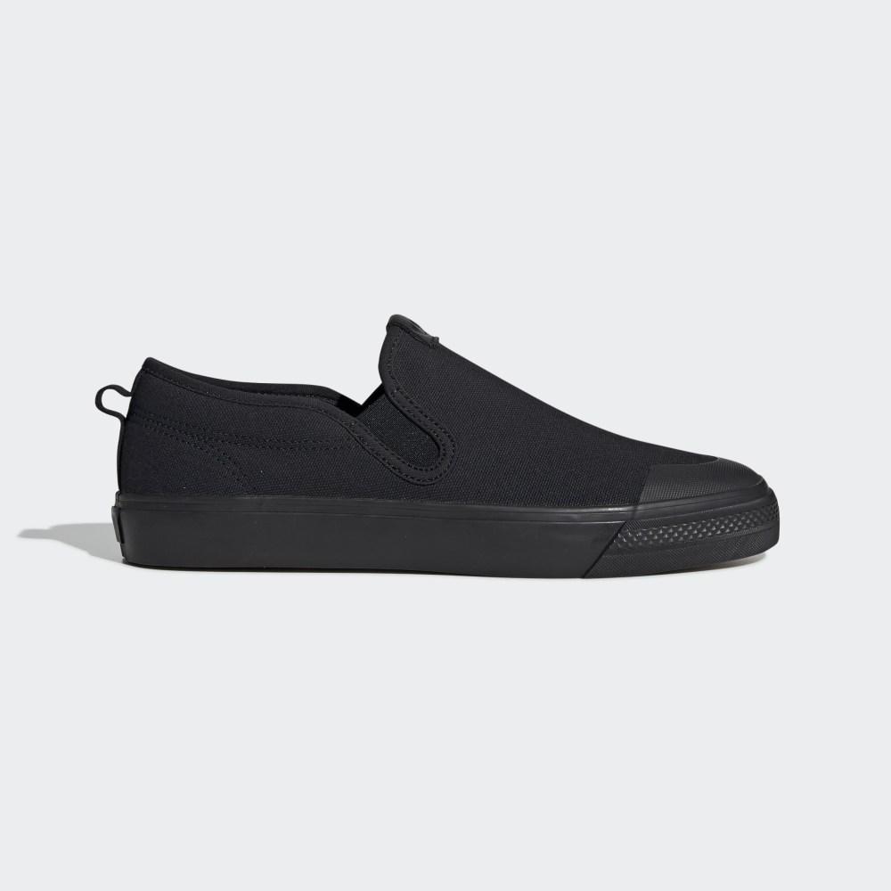 Adidas Men's Nizza Slip on Black/Black Ireland EF1184